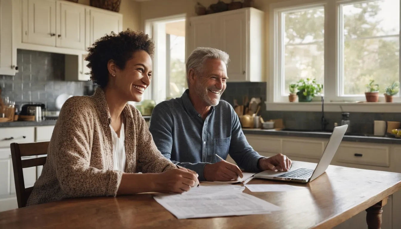 A homeowner reviewing a written septic estimate at a kitchen table